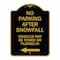 Signmission No Parking After Snowfall Vehicles May Be Towed or Plowed-In with Left Arrow, A-DES-BG-1824-23787 A-DES-BG-1824-23787 - alternate 1
